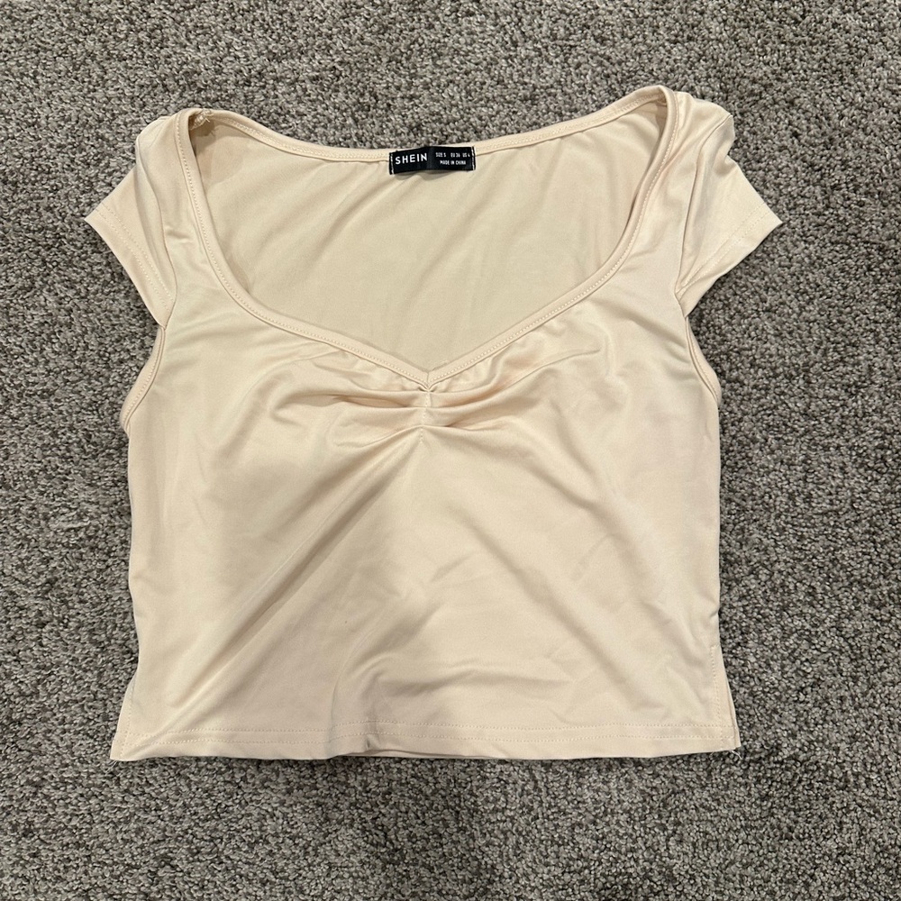 SHEIN Beige Crop Top